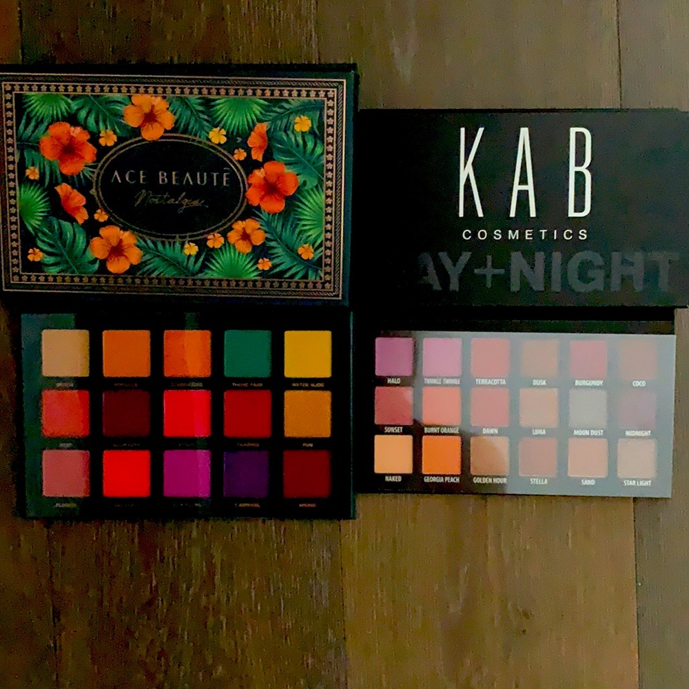 Kab cosmetics and Ace Beauty Nostalgia eye shadows